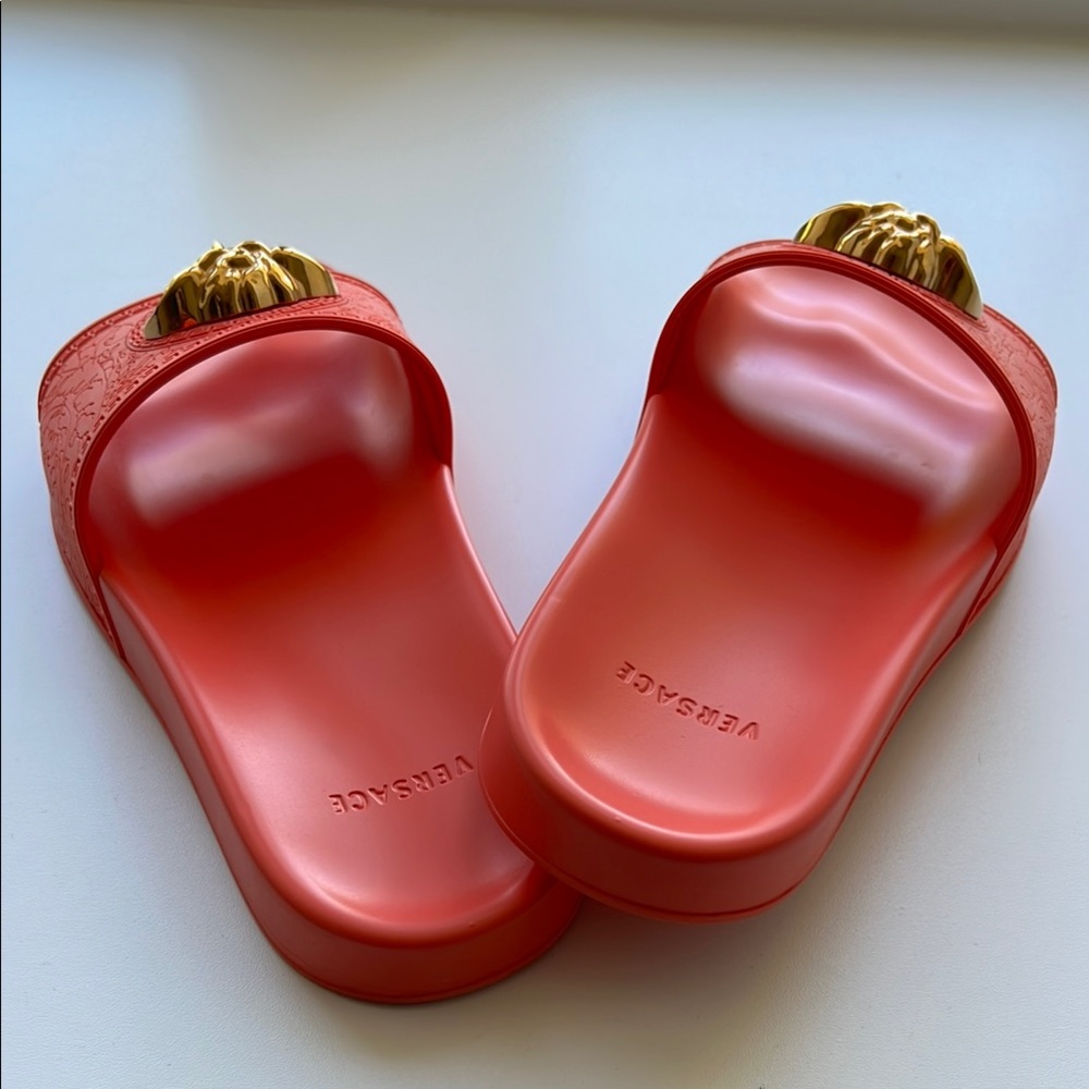 Versace Women's Coral Slides - Picture 3 of 9
